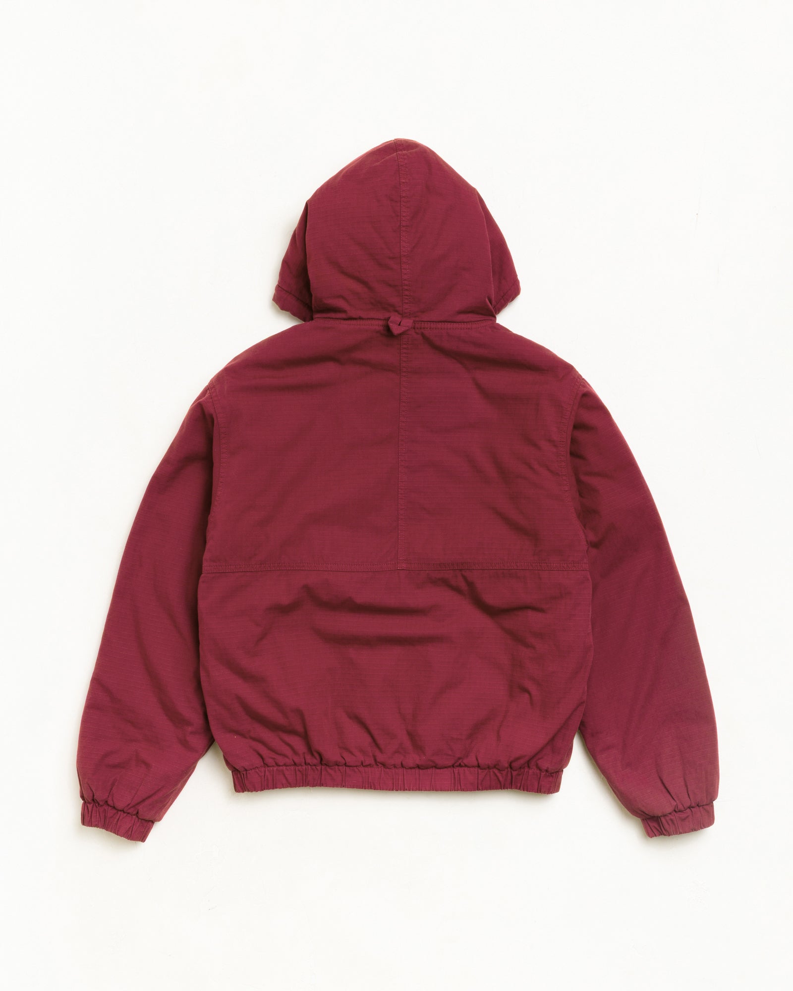 Work Jacket Ripstop Unisex Long Sleeve In Burgundy