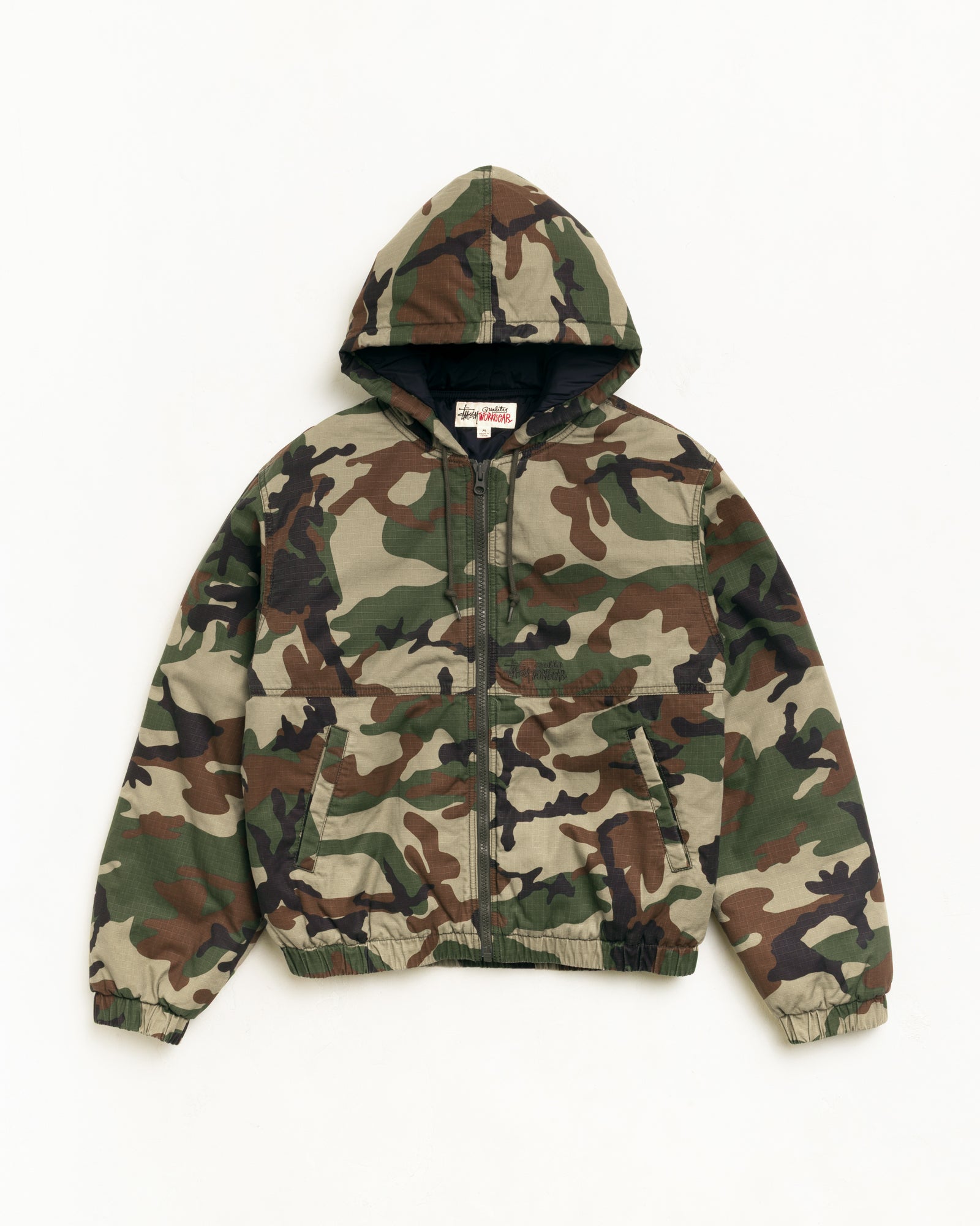 Work Jacket Ripstop Unisex Long Sleeve In Woodland Camo