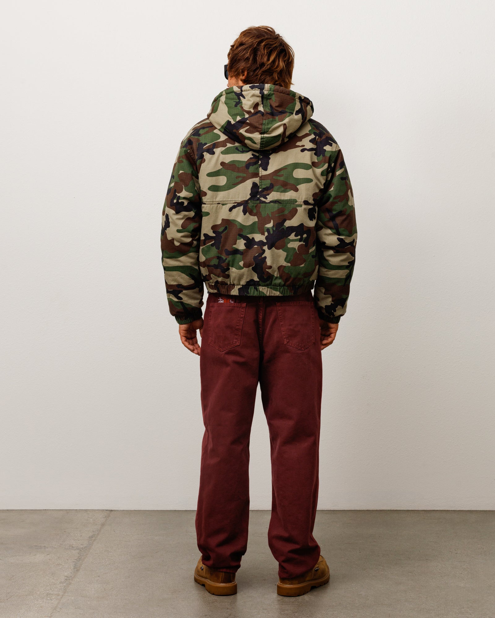 Work Jacket Ripstop Unisex Long Sleeve In Woodland Camo