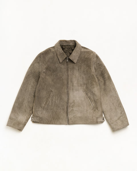 Garage Jacket Suede Unisex Long Sleeve In Suede