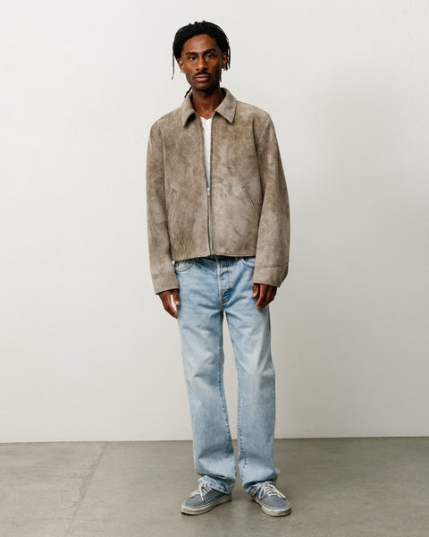 Garage Jacket Suede Unisex Long Sleeve In Suede