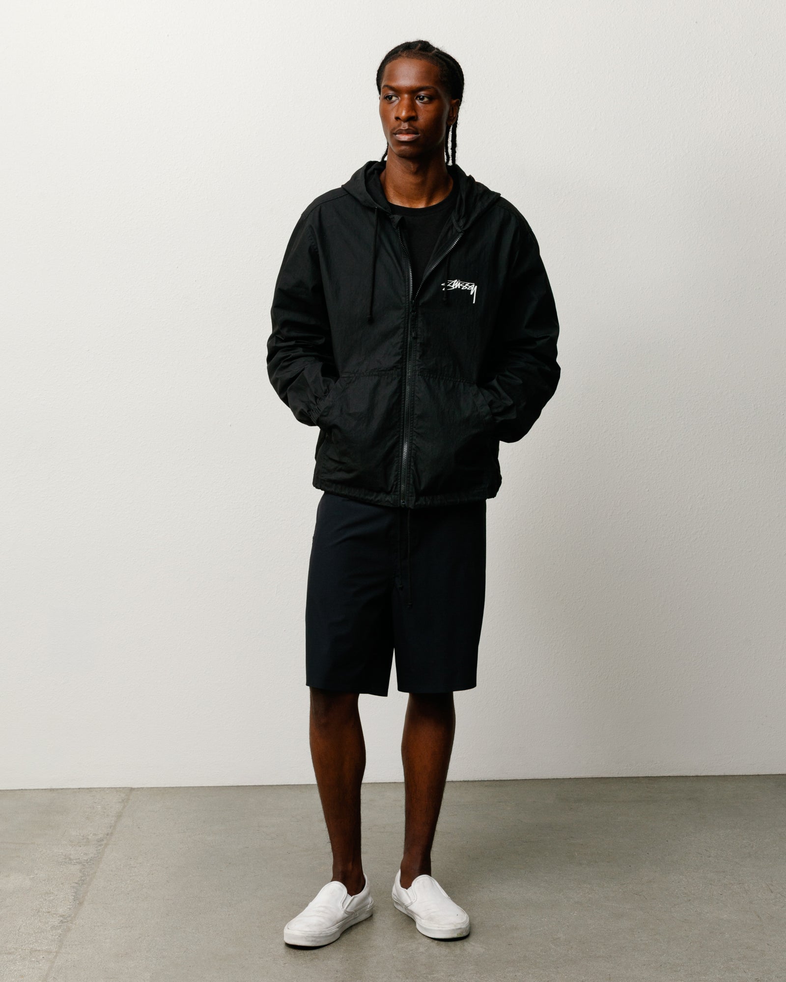 Beach Shell Cotton Wax Unisex Long Sleeve In Black