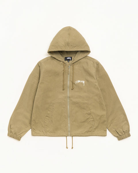 Beach Shell Cotton Wax Unisex Long Sleeve In Olive