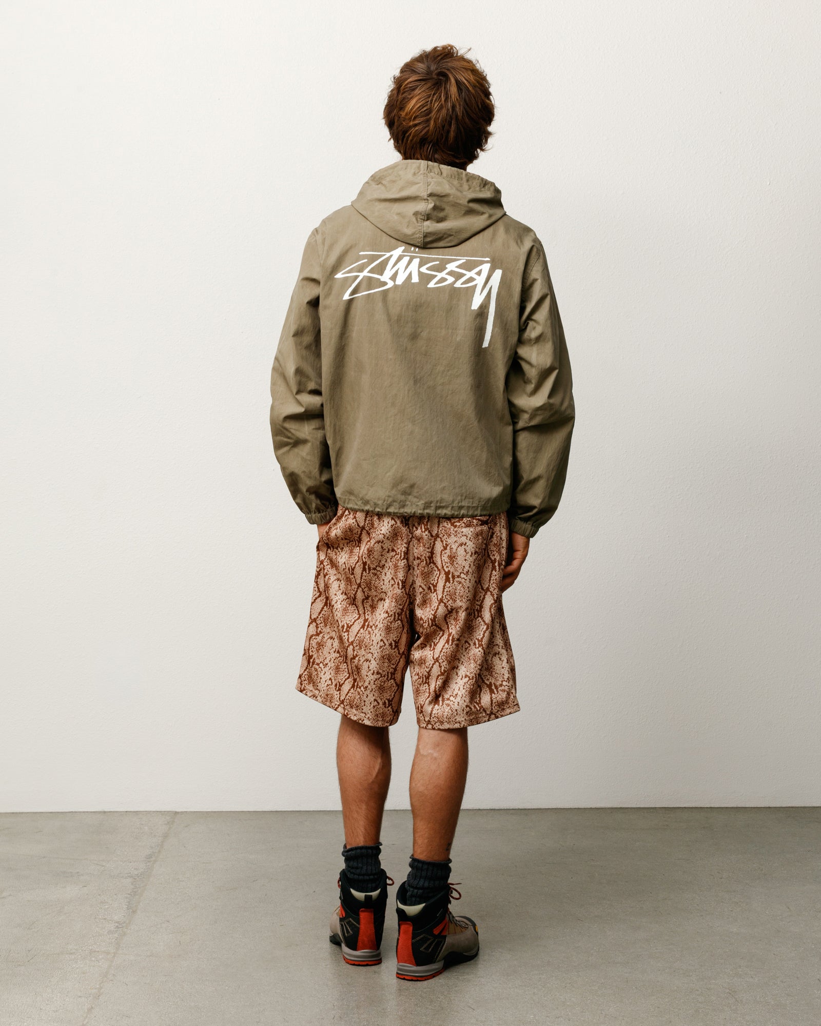 Beach Shell Cotton Wax Unisex Long Sleeve In Olive