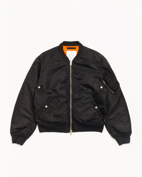 Ma-1 Bomber Unisex Long Sleeve In Black