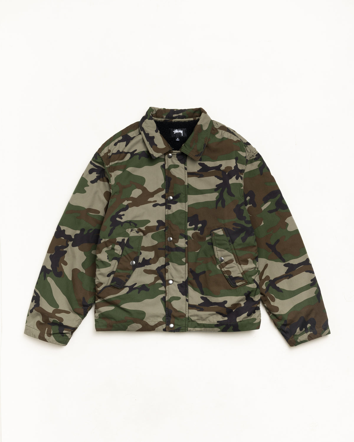 Convertible Deck Jacket Unisex Long Sleeve In Woodland Camo