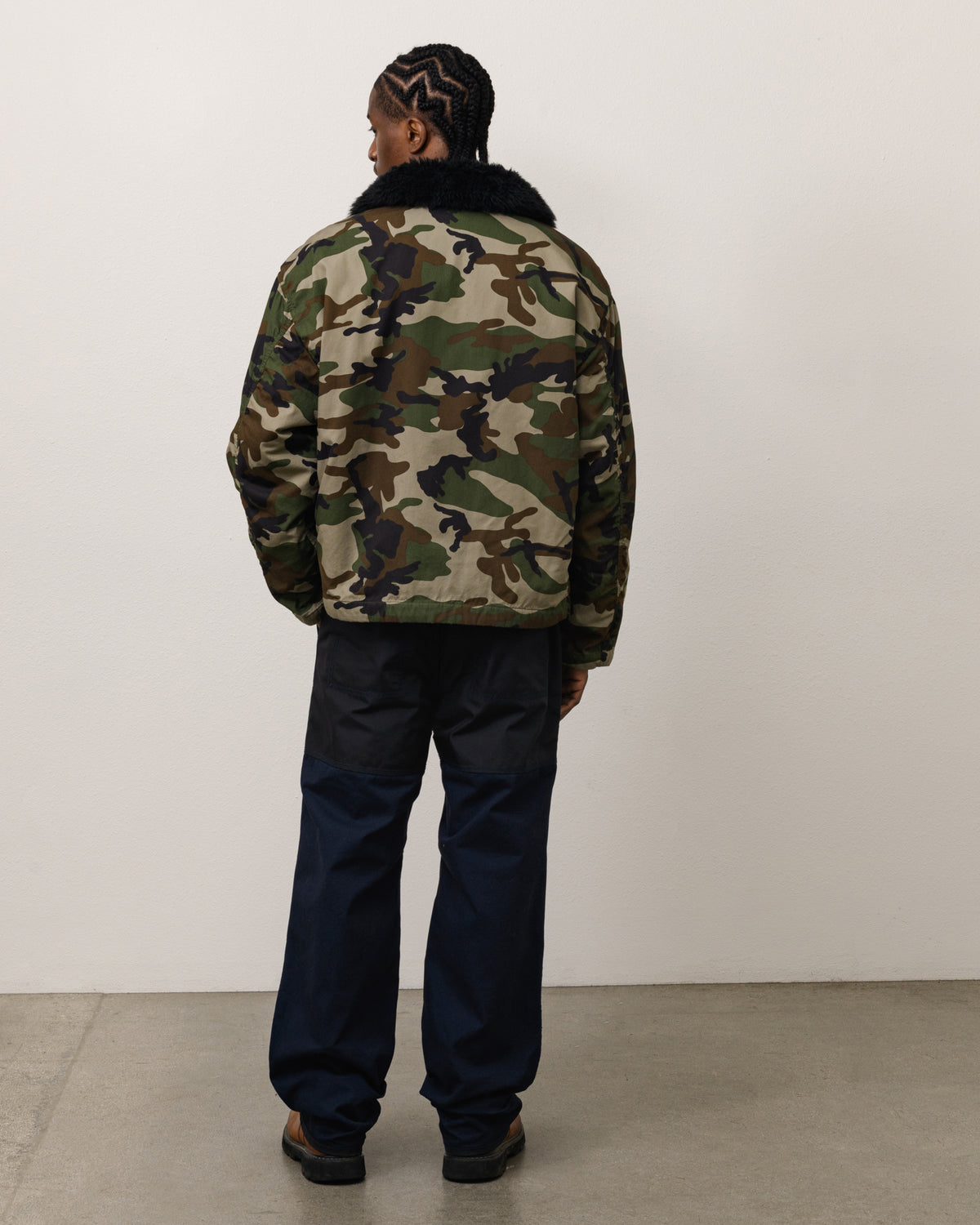 Convertible Deck Jacket Unisex Long Sleeve In Woodland Camo