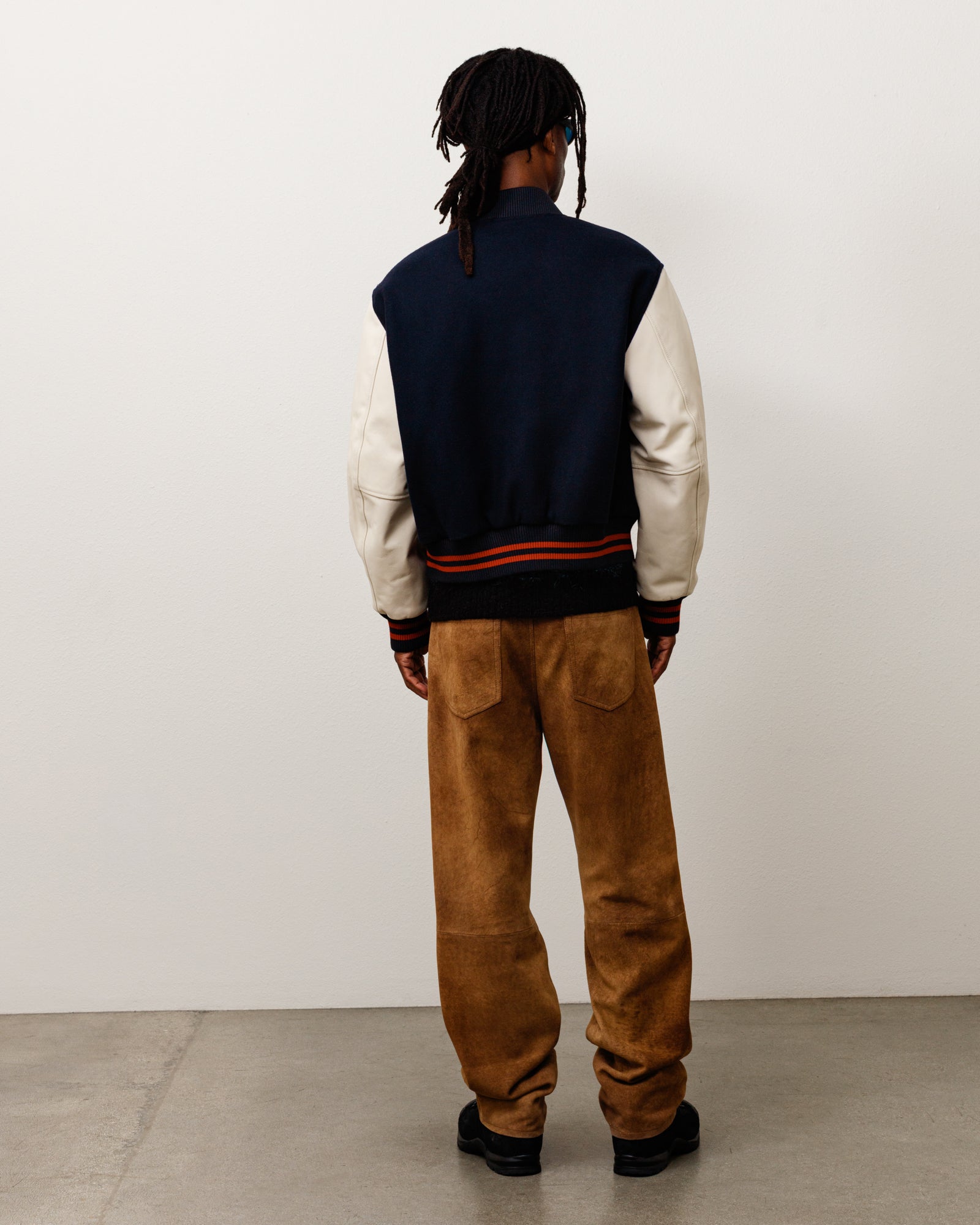 Wool Varsity Unisex Long Sleeve In Navy