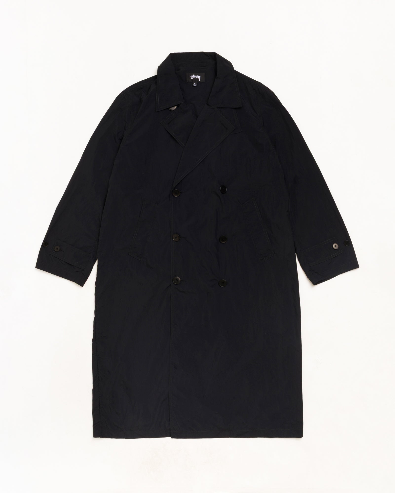 Ultra Lightweight Nylon Trench - Black | Outerwear | Stüssy UK