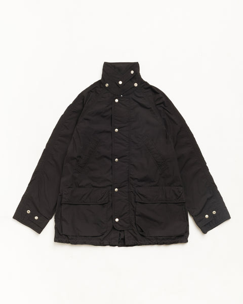 Lt Wt Long Coat Unisex Long Sleeve In Black