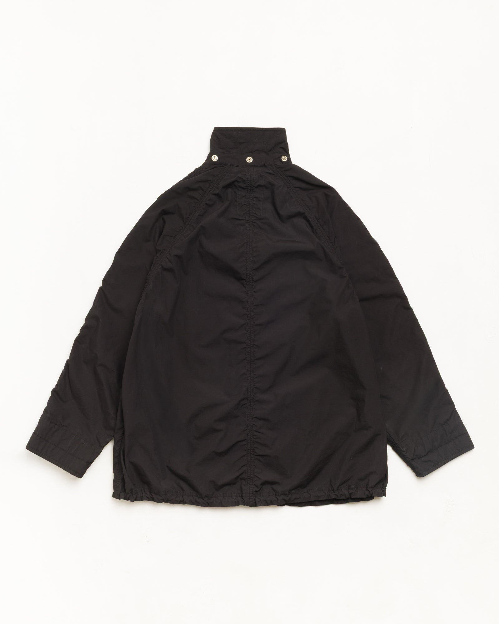 Lt Wt Long Coat Unisex Long Sleeve In Black