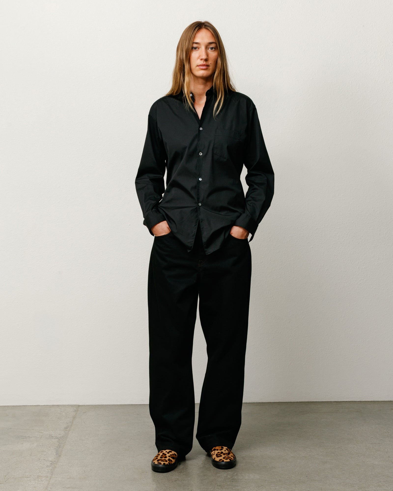 Big Ol Jean Denim Unisex In Raw Black Contrast Stitch