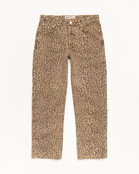 New Classic Jeans Denim Vtg Mens Regular In Leopard