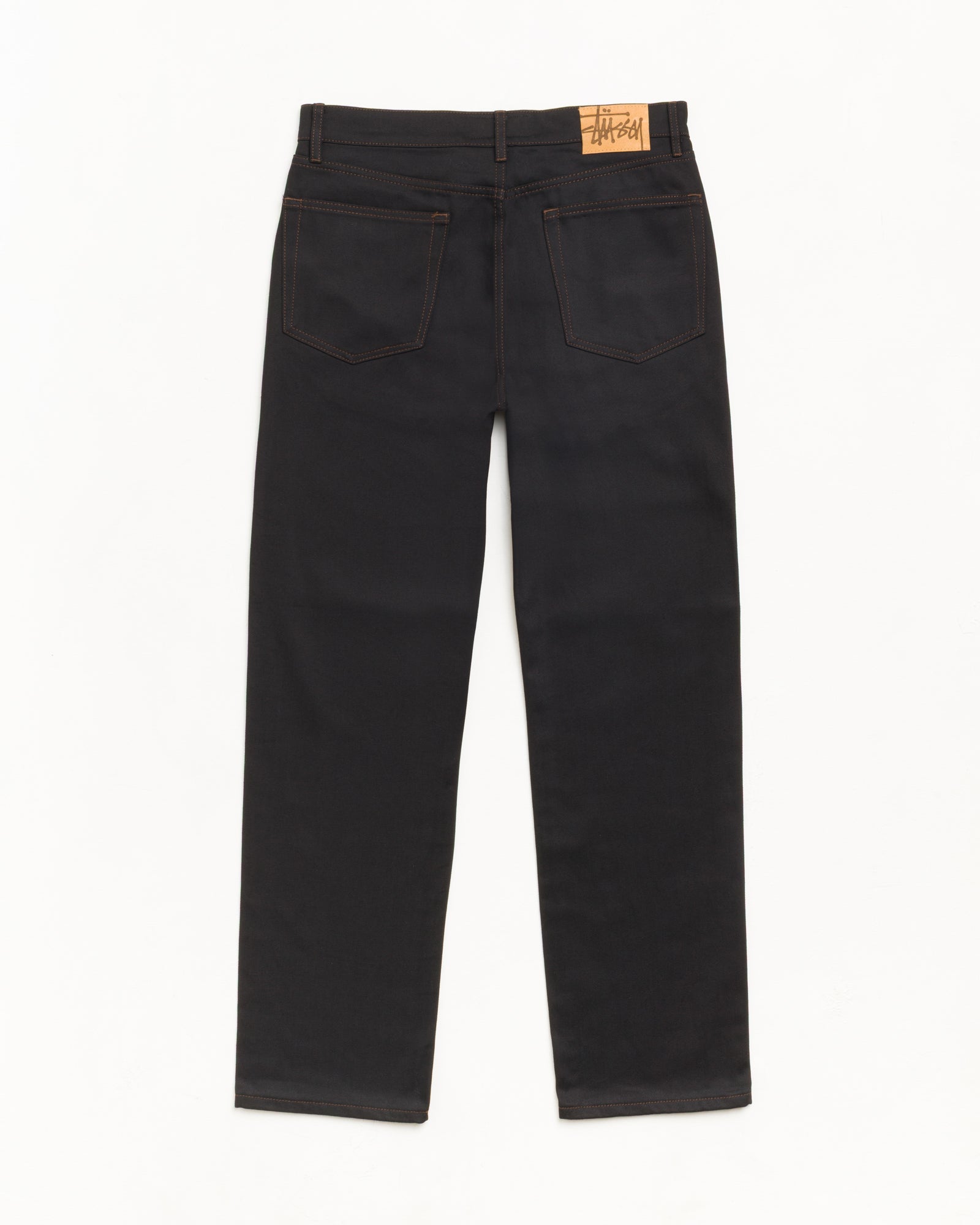 Slim Jean Denim Unisex In Raw Black Contrast Stitch