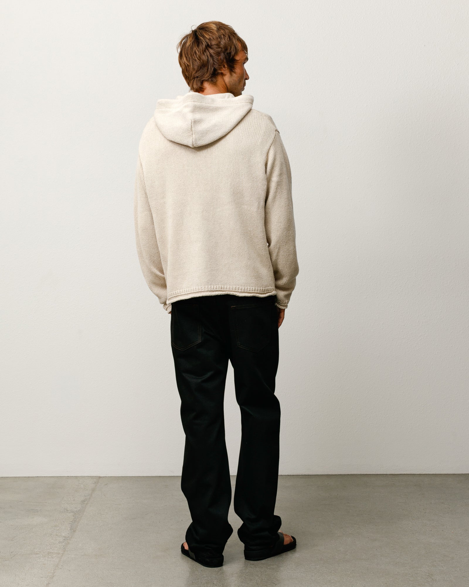 Slim Jean Denim Unisex In Raw Black Contrast Stitch