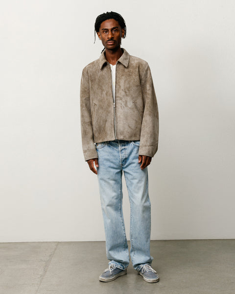 Straight Jean Denim Unisex In Light Wash Indigo