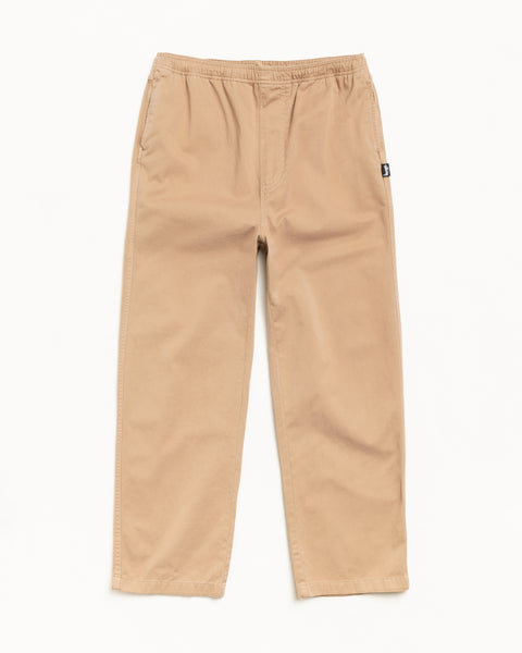 Beach Pant Cotton Twill Mens Regular In Khaki