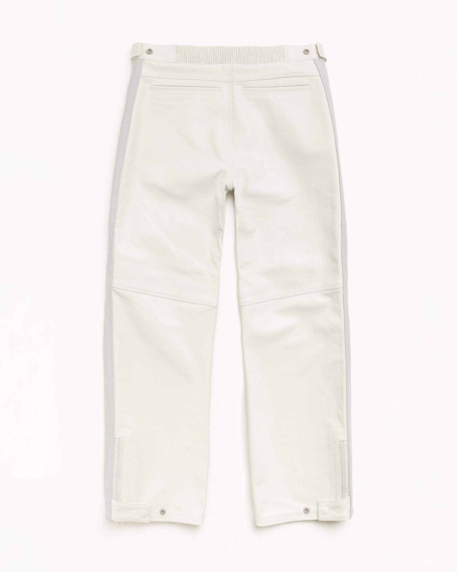 Leather Moto Pants Unisex Regular In Bone