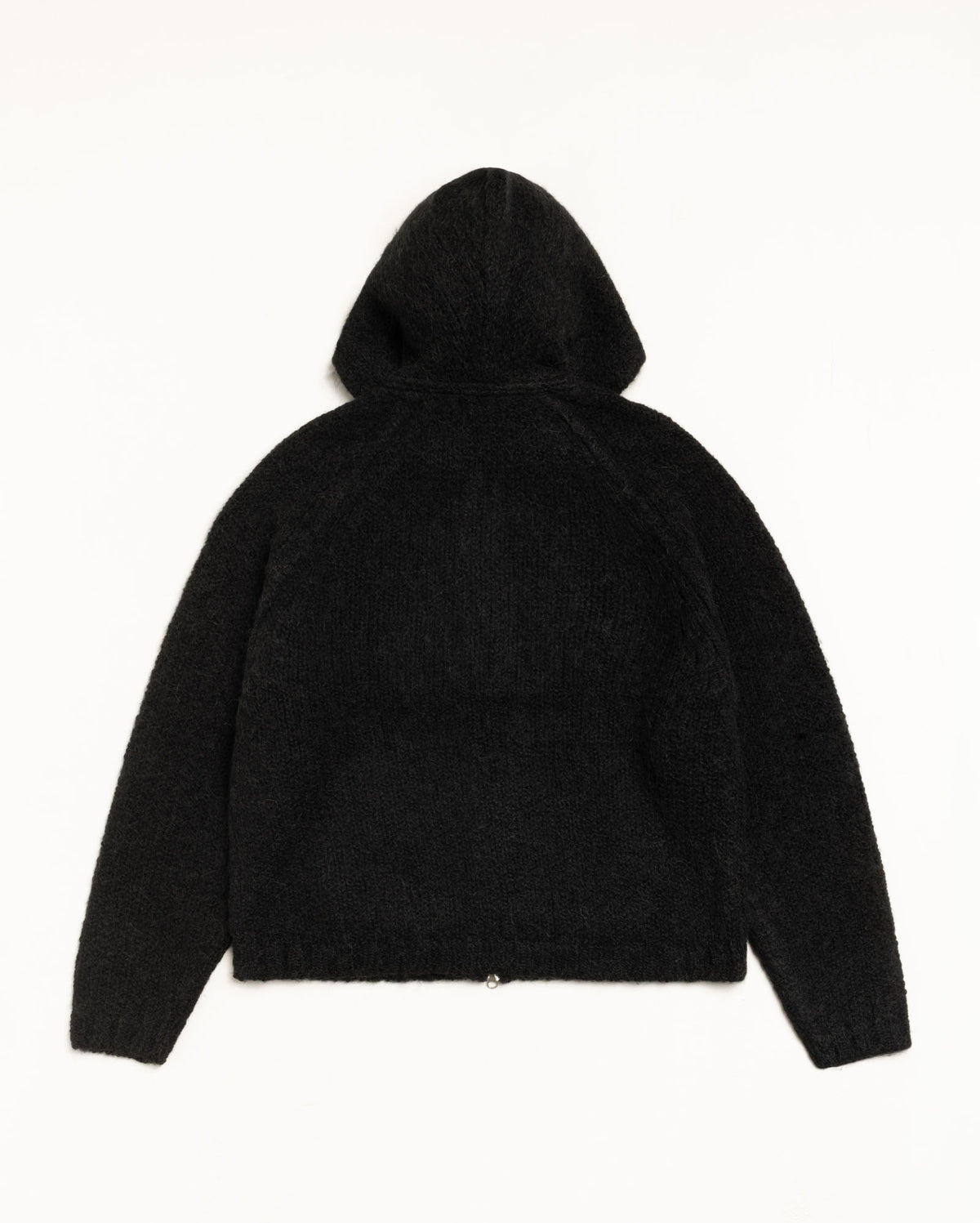 Stussy Knit Zip Shirt Waffle Cashmere Zip Hood Sweater – Ivory 