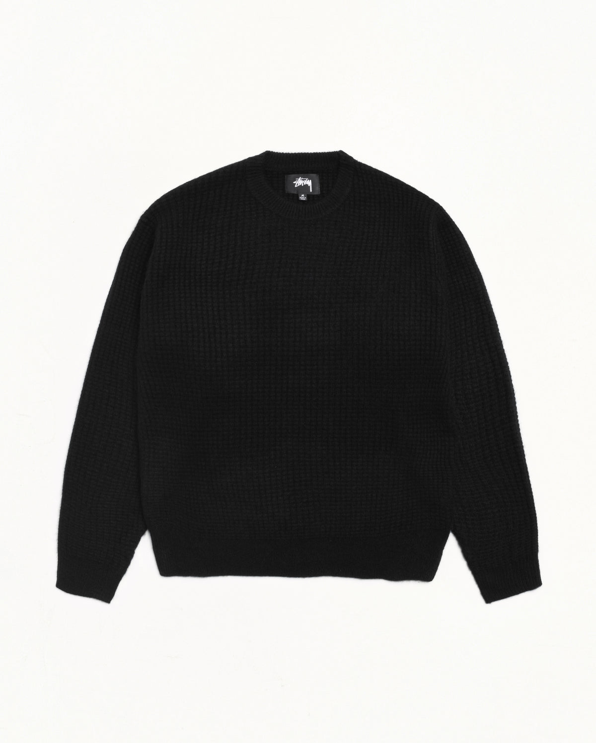 Waffle Cashmere Sweater – Black | Tops & Knits | Stüssy UK