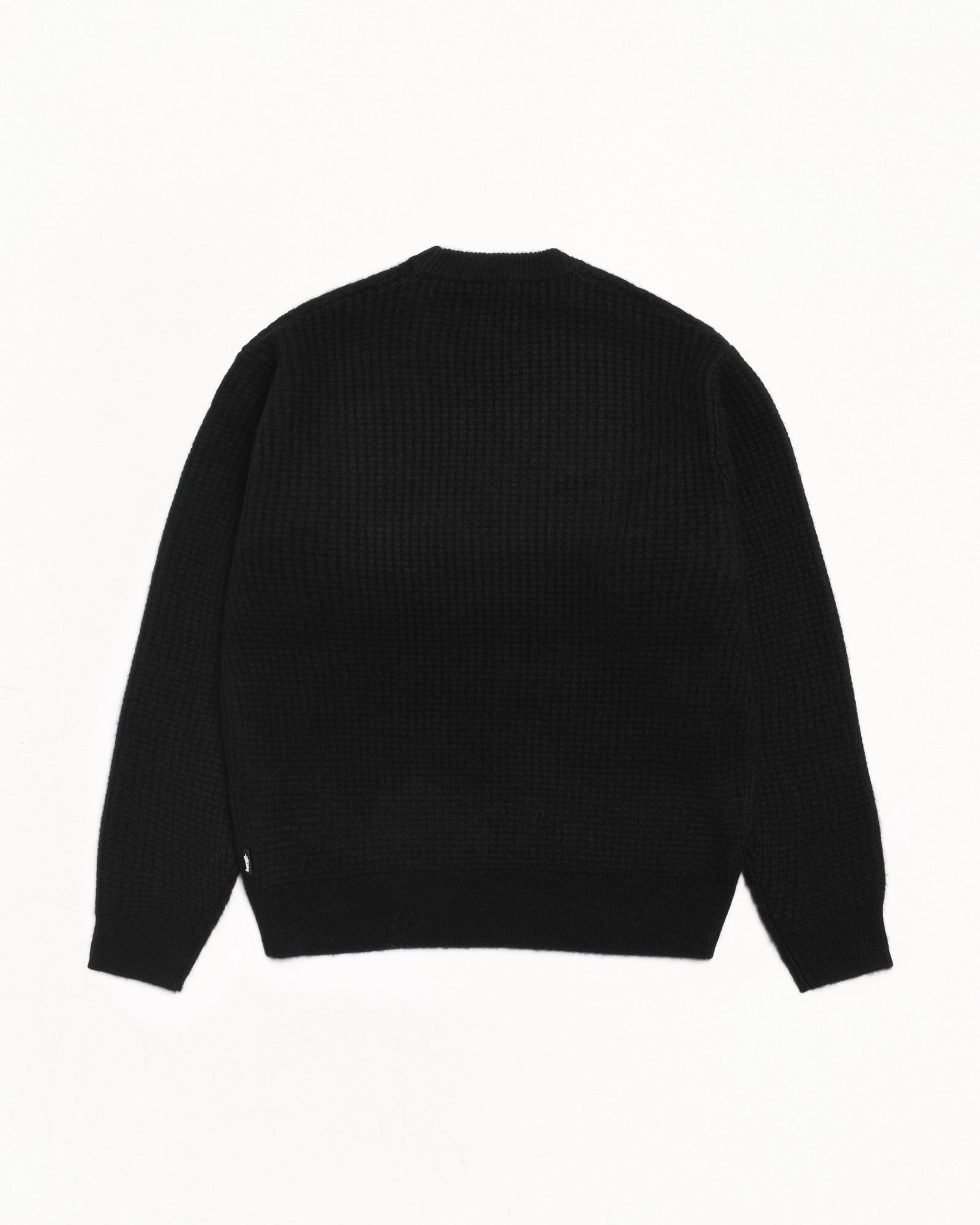 Waffle Cashmere Sweater – Black | Tops & Knits | Stüssy UK