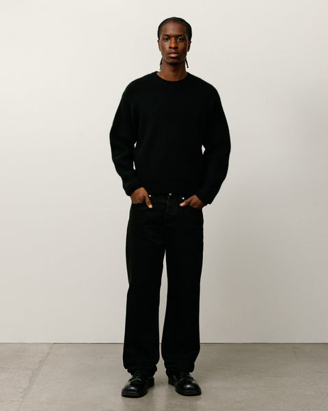 Waffle Cashmere Sweater – Black | Tops & Knits | Stüssy UK