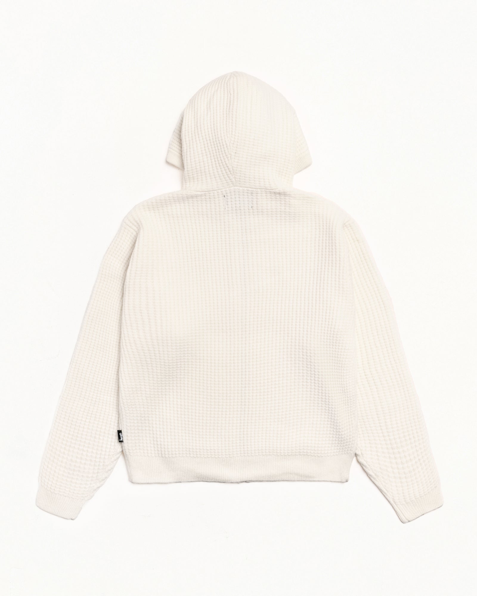 Waffle Cashmere Zip Hood Sweater - Ivory | Tops & Knits | Stüssy UK