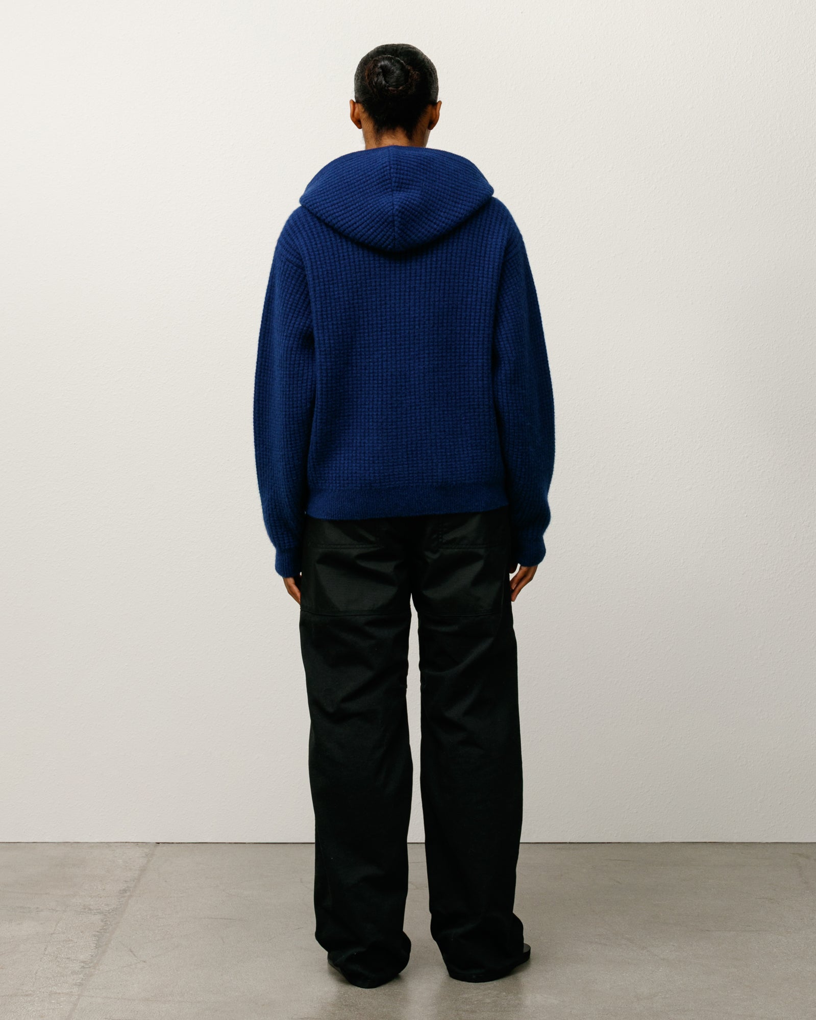 Waffle Cashmere Zip Hood Sweater – Navy | Tops & Knits | Stüssy UK