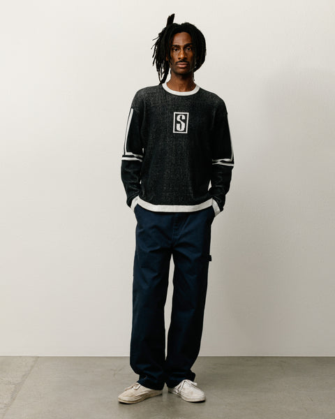 Stussy Alpine Sweater Mens Long Sleeve In Black