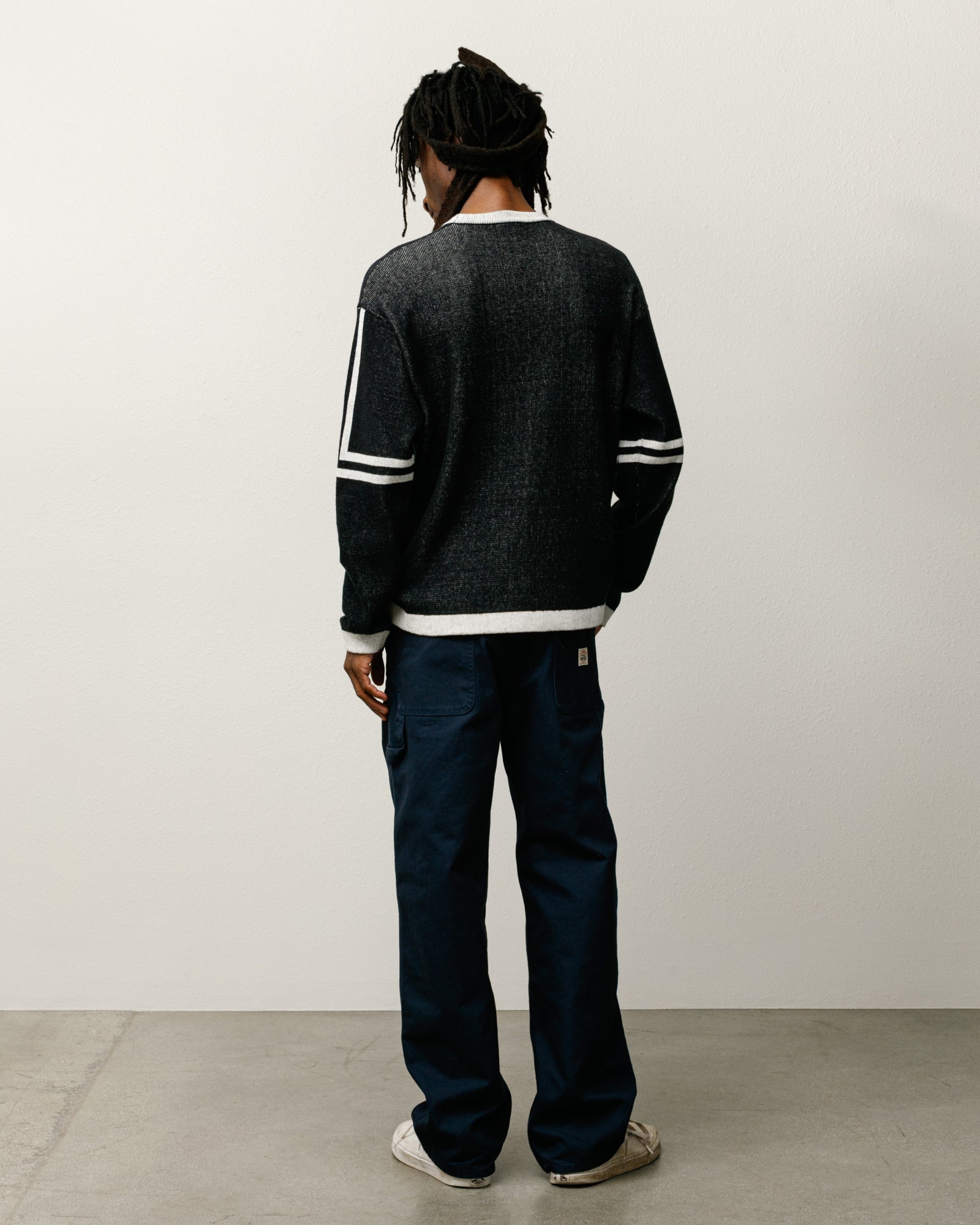Stussy Alpine Sweater Mens Long Sleeve In Black