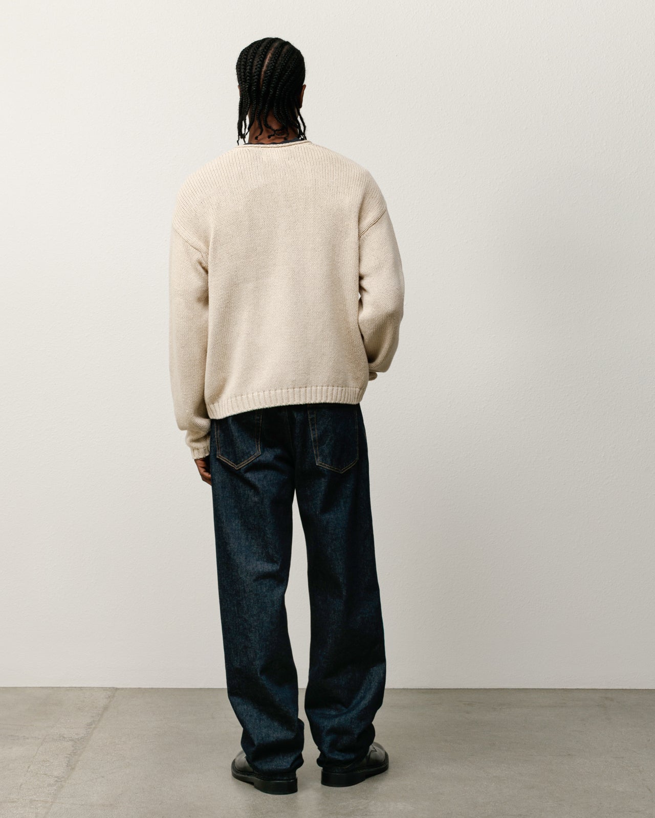 Roll V Neck Sweater – Oatmeal | Tops & Knits | Stüssy UK