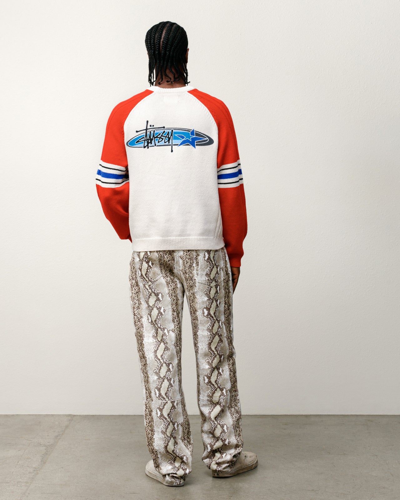 Stripe Raglan Crew – Red | Tops & Knits | Stüssy UK