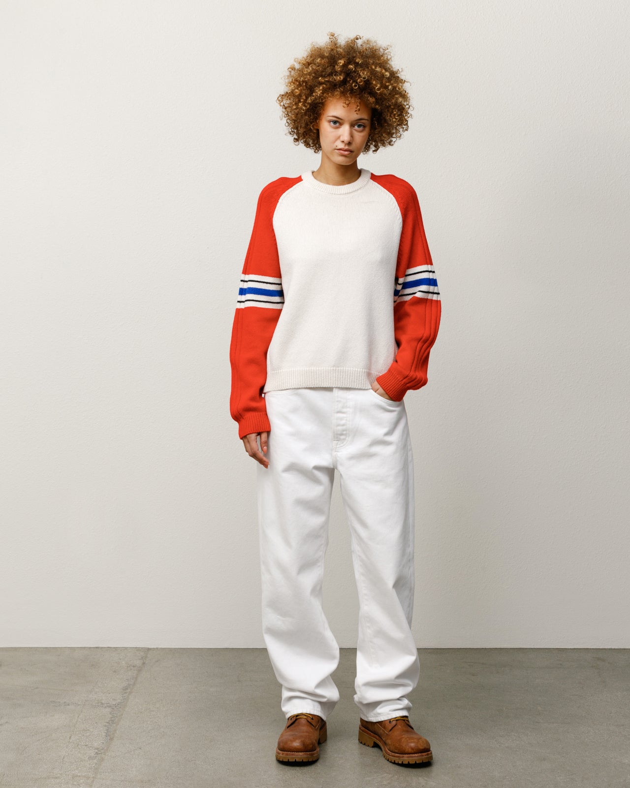 Stripe Raglan Crew – Red | Tops & Knits | Stüssy UK
