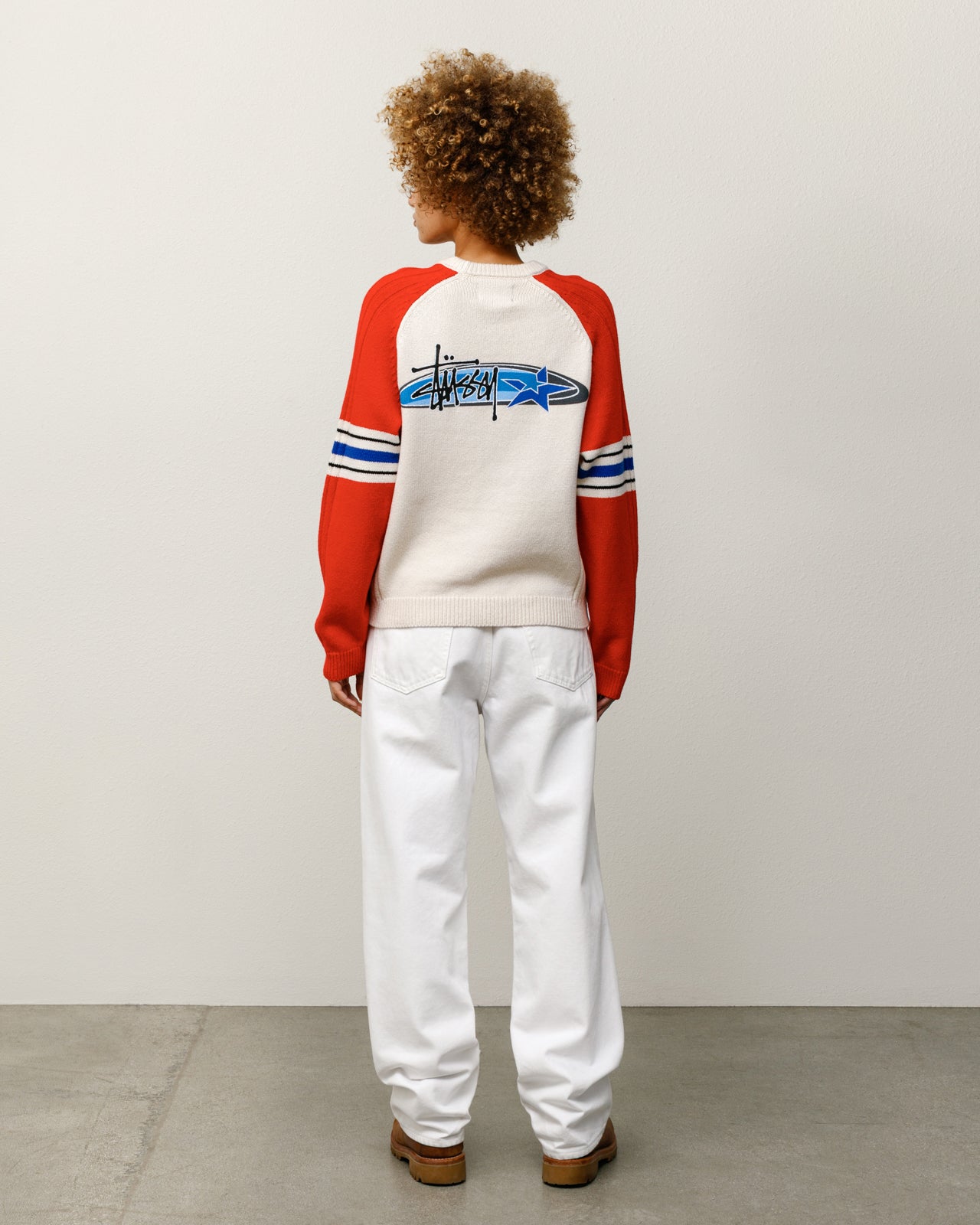 Stripe Raglan Crew – Red | Tops & Knits | Stüssy UK