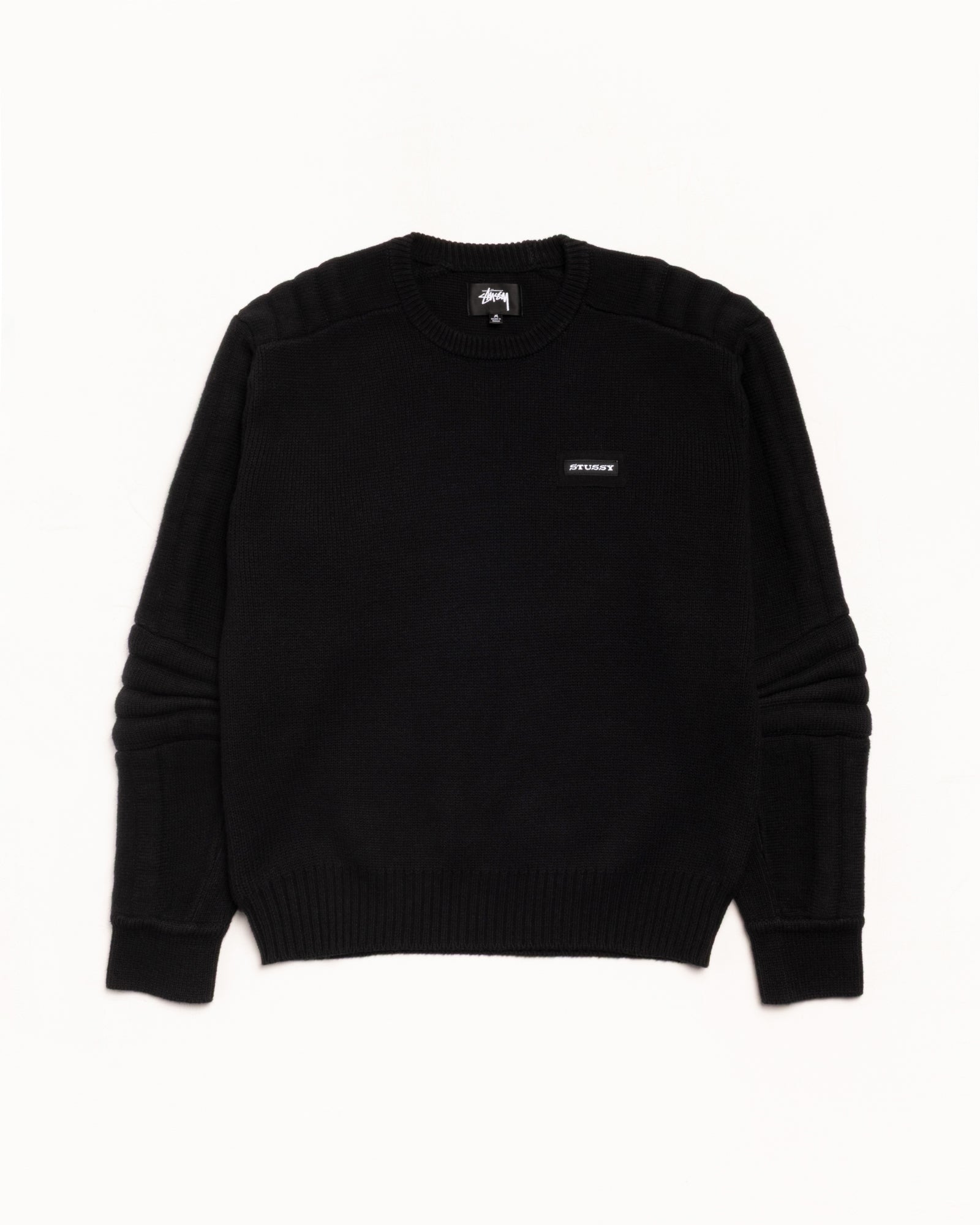 Moto Sweater Mens Long Sleeve In Black
