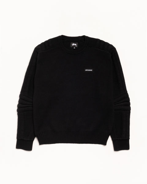 Moto Sweater Mens Long Sleeve In Black