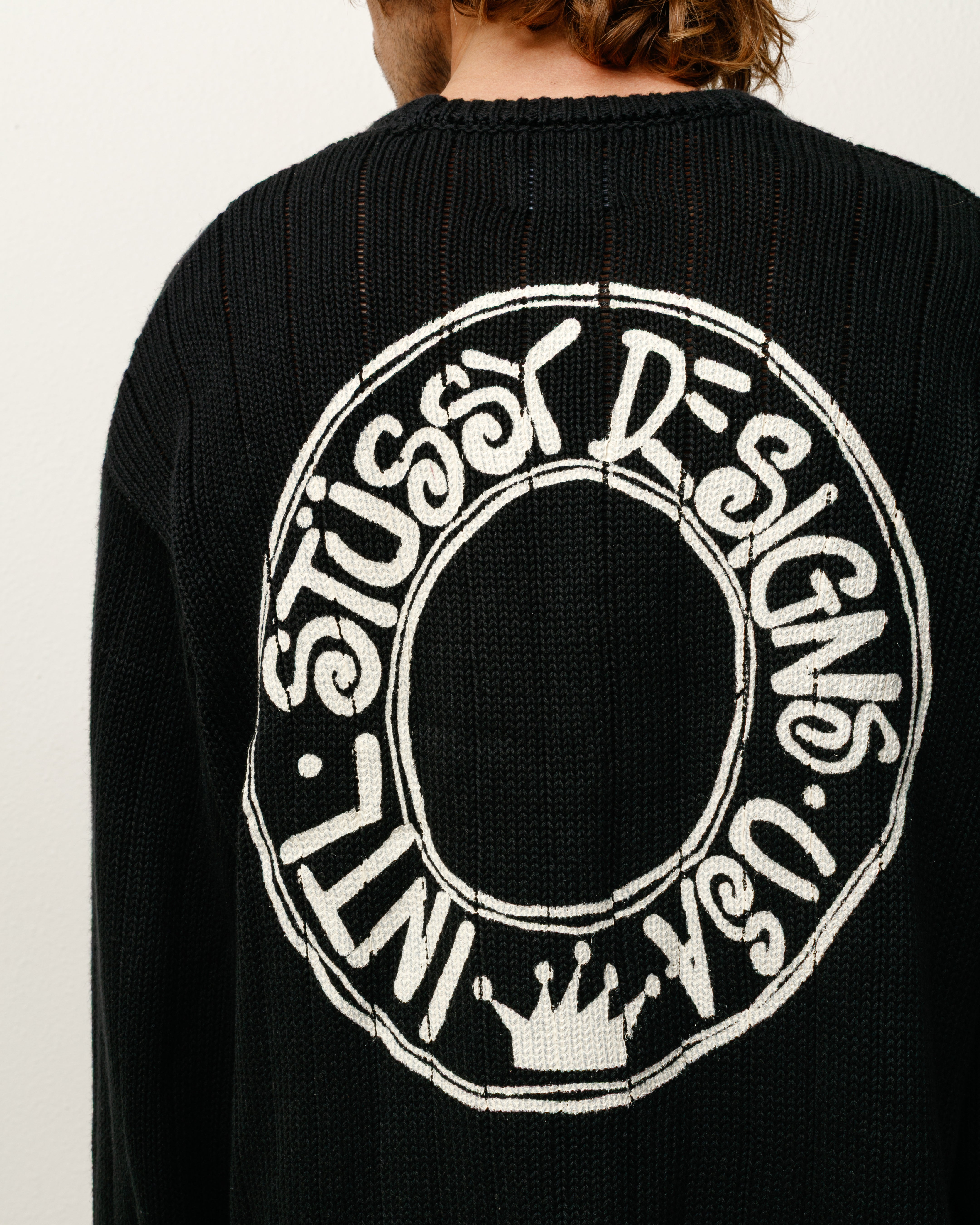 Buana Logo Sweater – Black | Tops & Knits | Stüssy UK