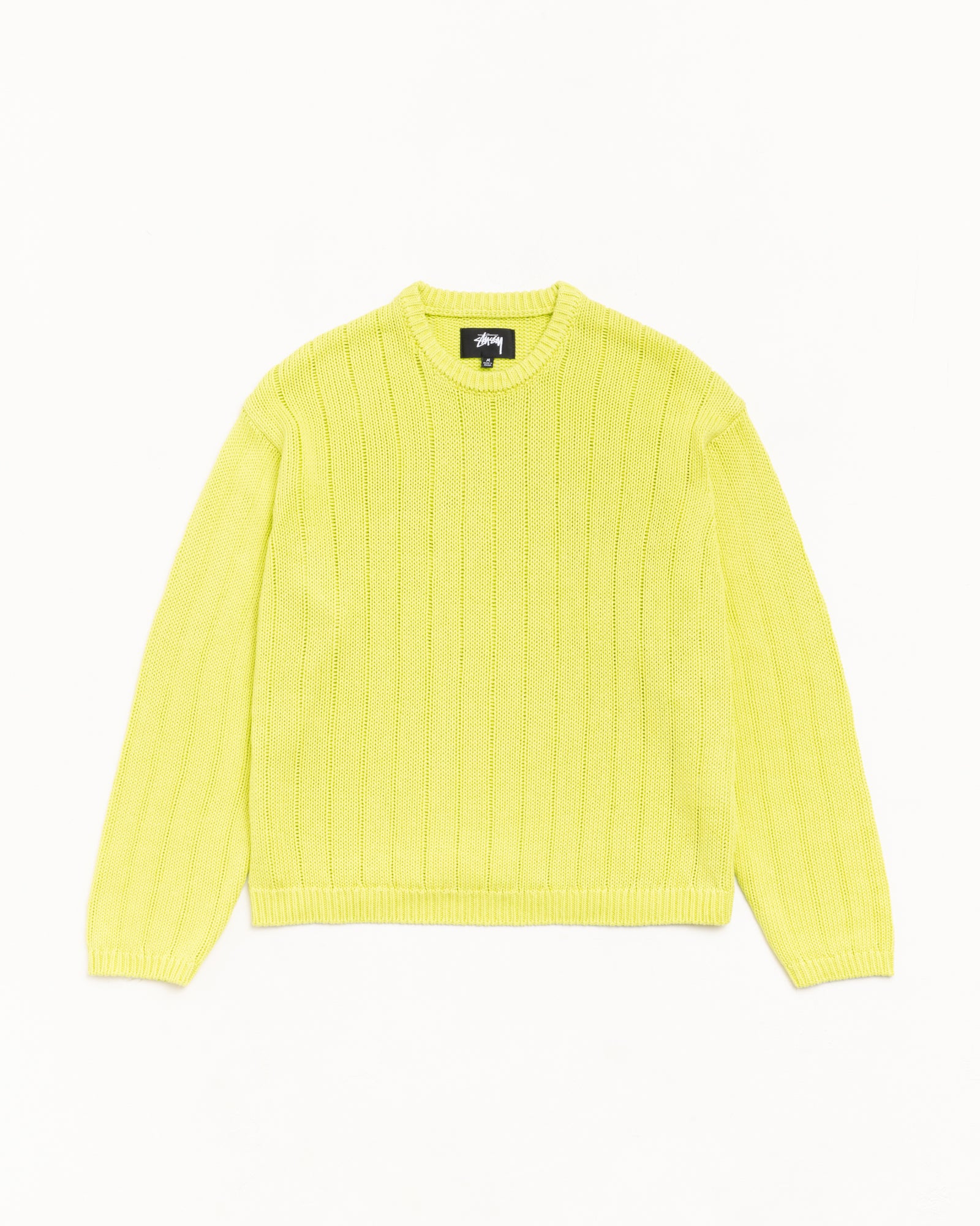 Buana Logo Sweater Mens Long Sleeve In Lime