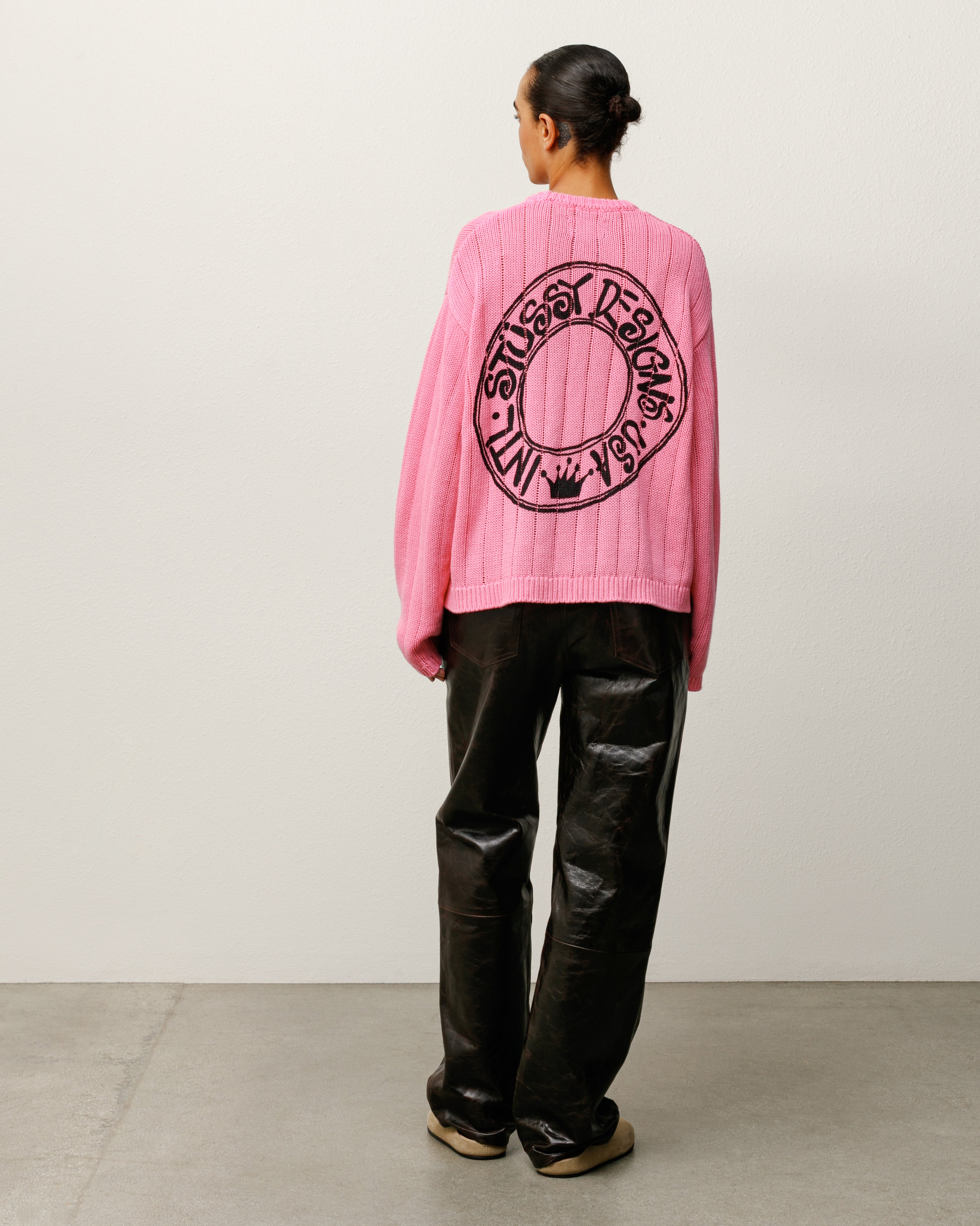 Buana Logo Sweater – Pink | Tops & Knits | Stüssy UK