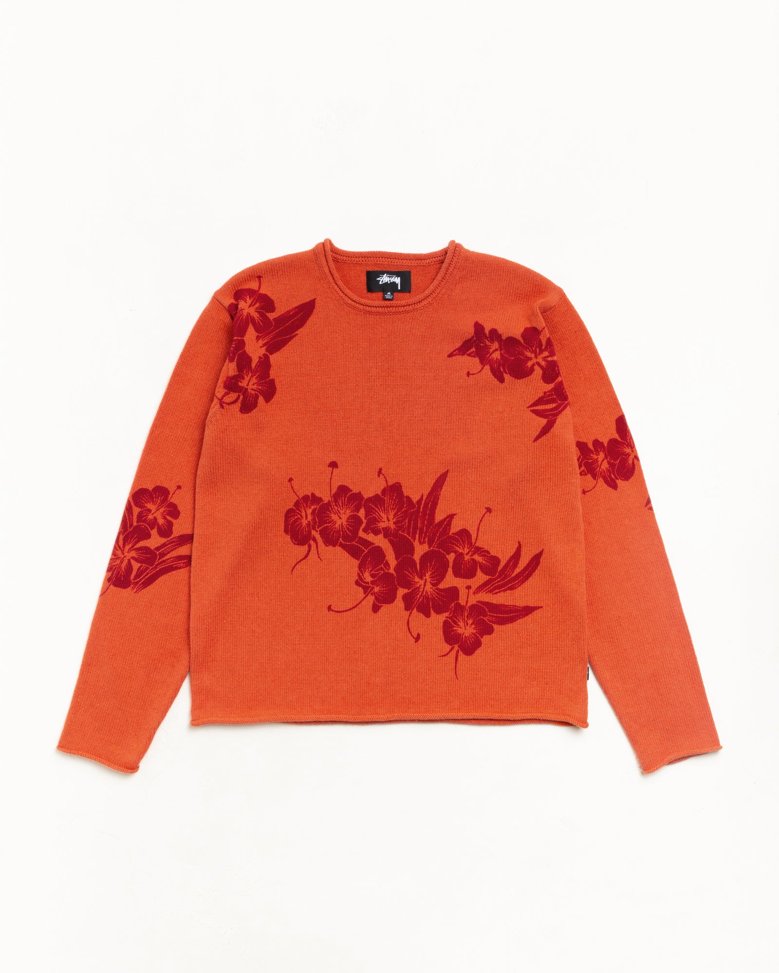 Floral Roll Neck Sweater – Rust | Tops & Knits | Stüssy UK