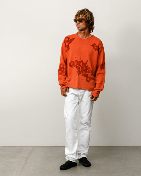 Floral Roll Neck Sweater – Rust | Tops & Knits | Stüssy UK