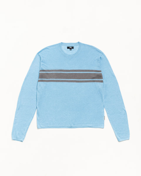 Striped Long Sleeve Sweater Unisex Long Sleeve In Blue
