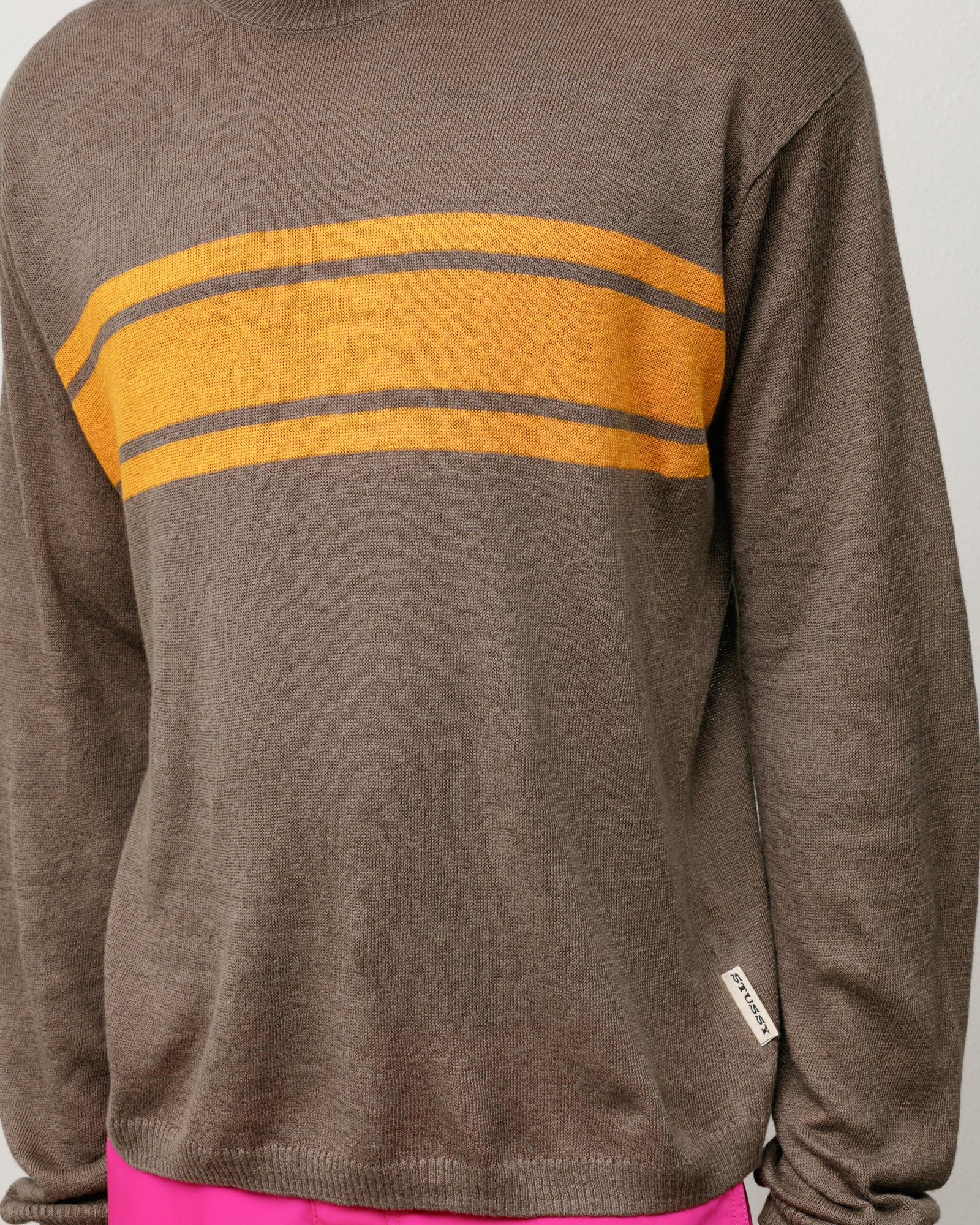 Striped Long Sleeve Sweater Unisex Long Sleeve In Brown