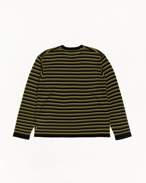 Lightweight Stripe Sweater Unisex Long Sleeve In Black
