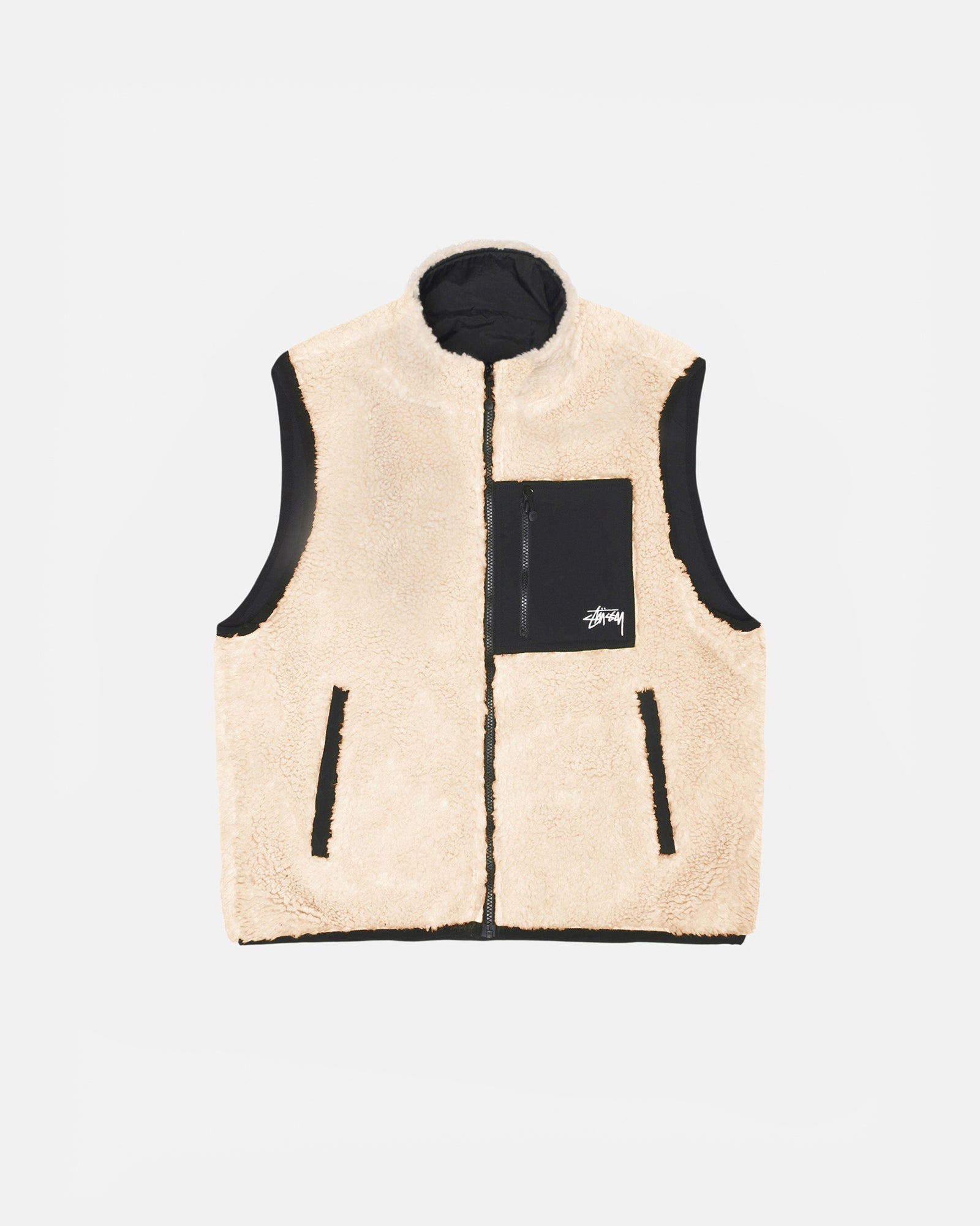 Sherpa Reversible Vest in beige – Stüssy UK