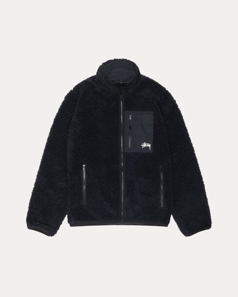 Sherpa Reversible Jacket in black – Stüssy UK