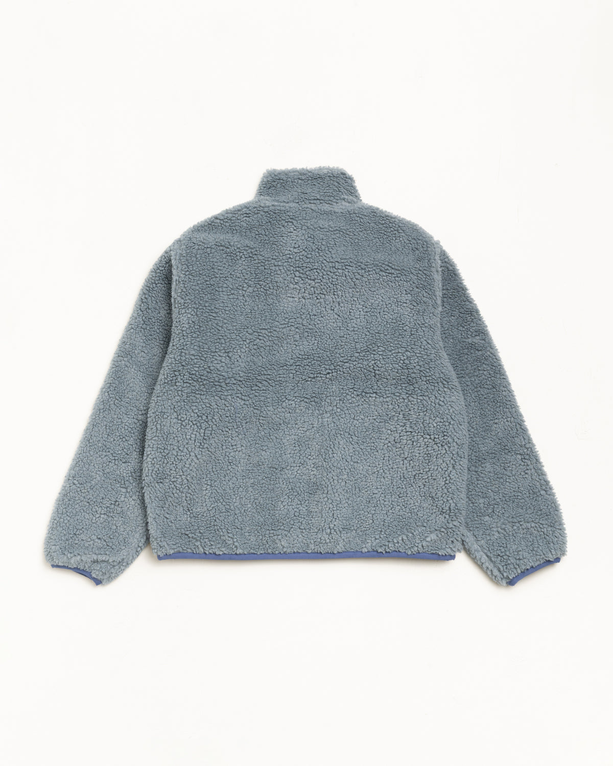 Sherpa Reversible Jacket Unisex Long Sleeve In Bluestone