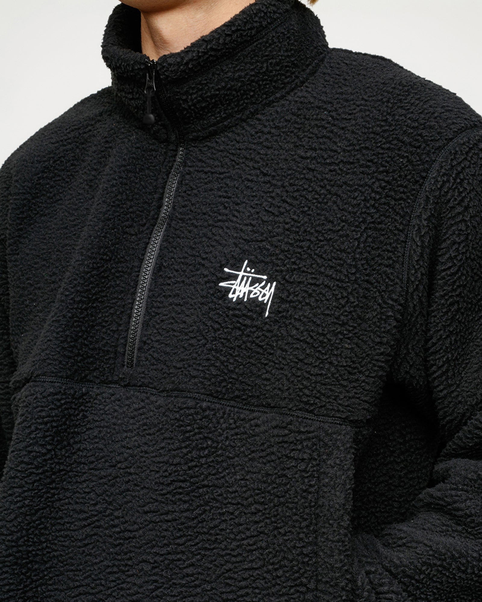 Stussy Hoodie Quarter Zip POLAR FLEECE HALF ZIP MOCK NECK