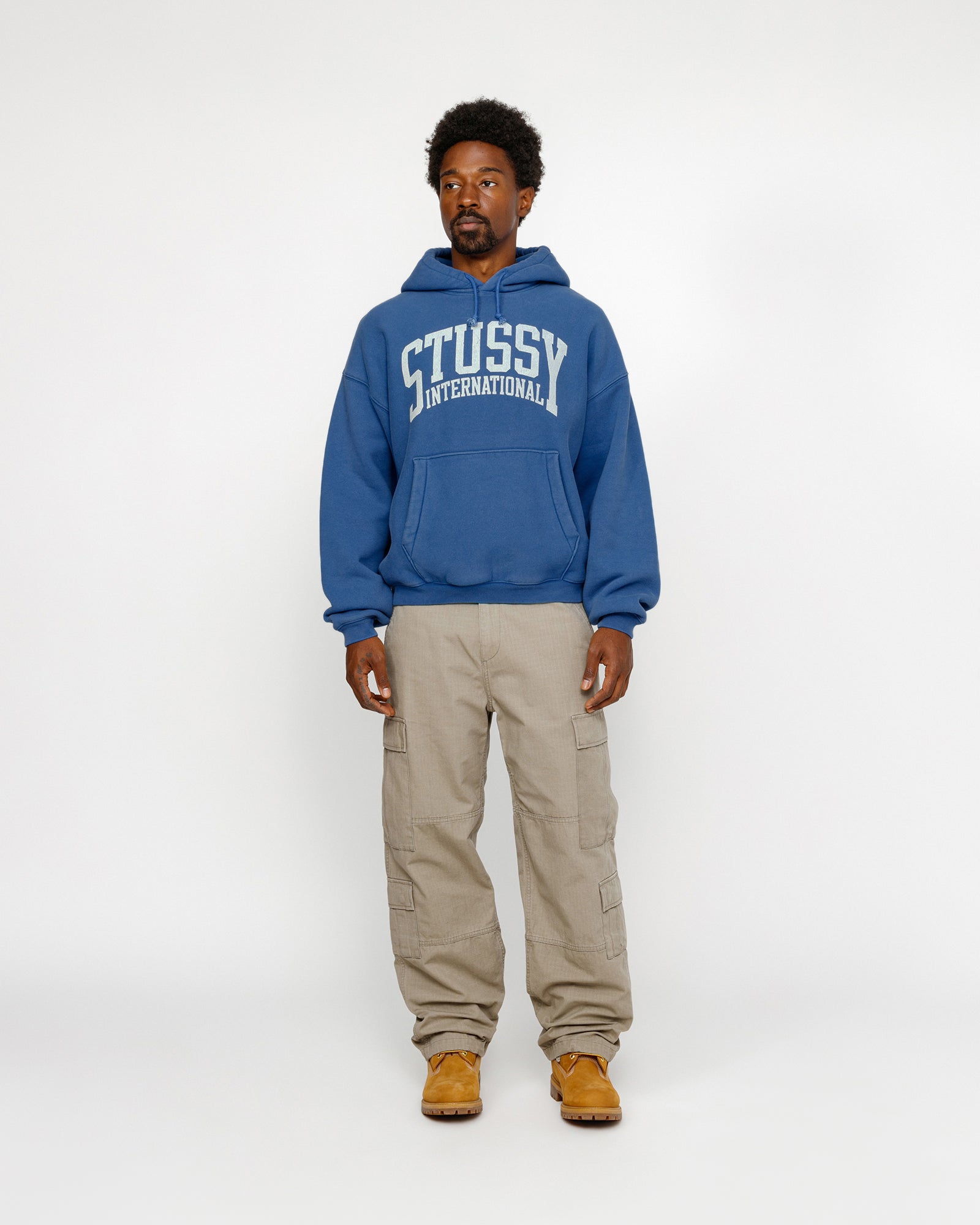 Blue stussy hoodie sale