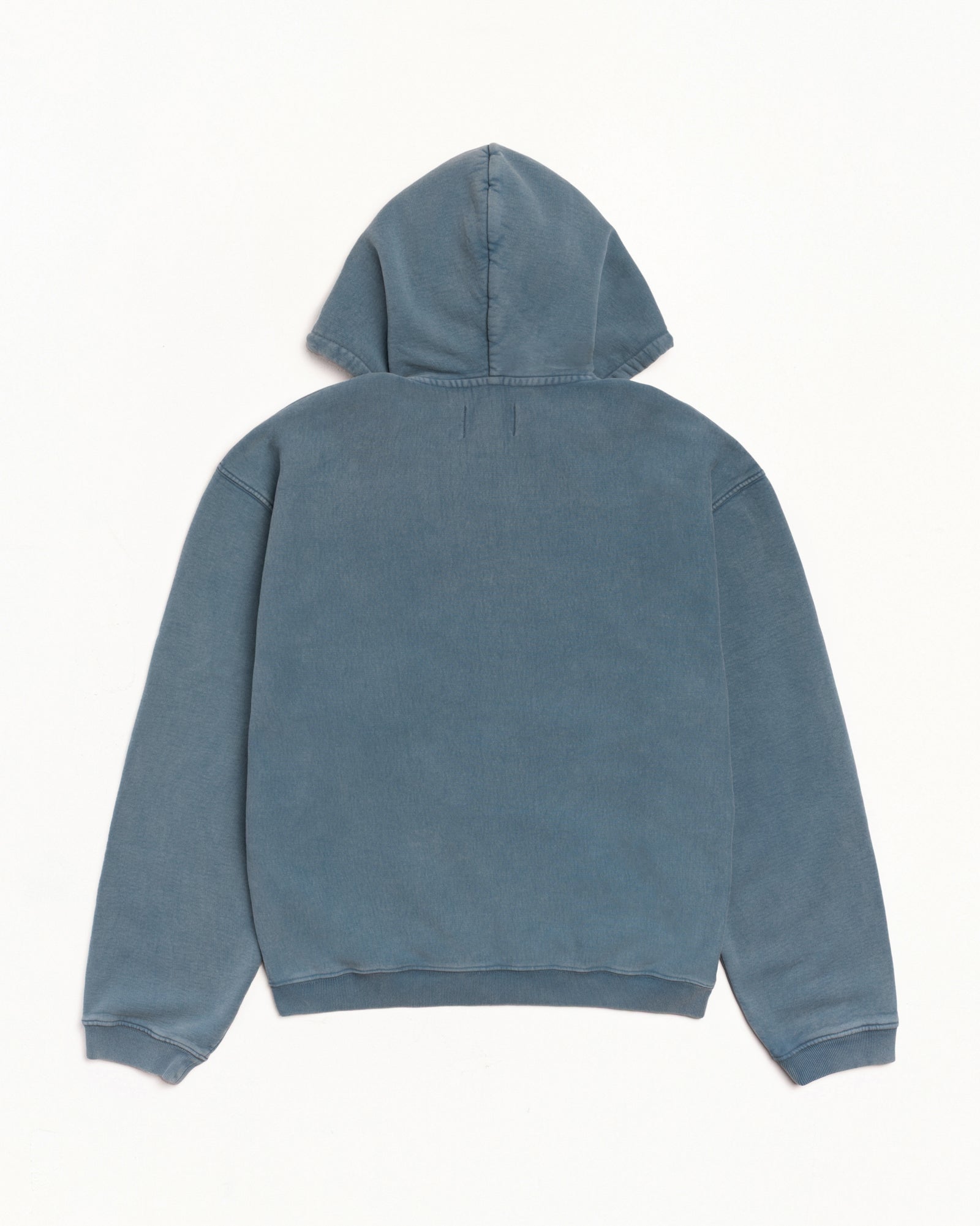 Faded Graphic Zip Hood Unisex Long Sleeve In Washed Navy